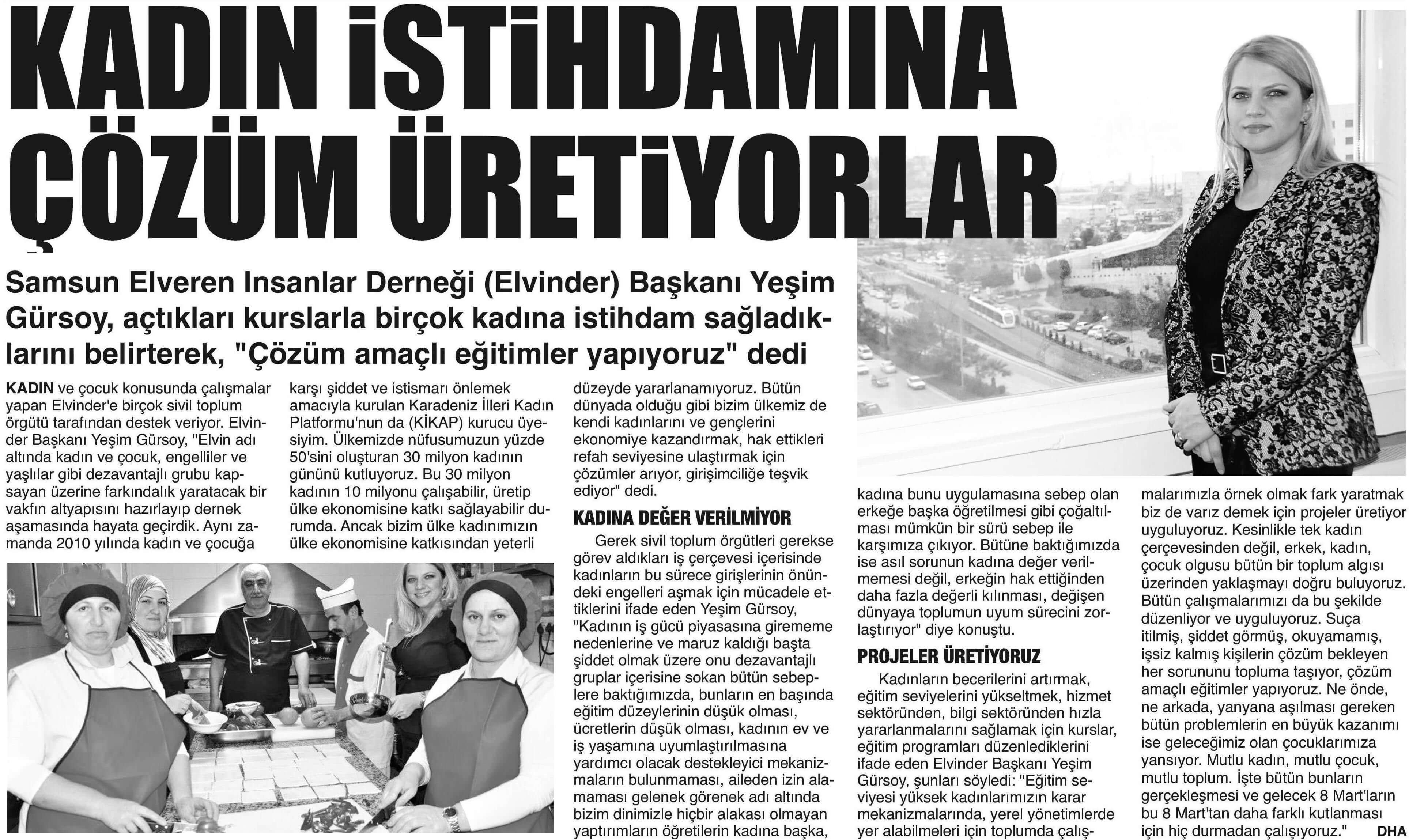 ELVİNDER ve istihdam Haberler