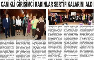 CANKAGİD Girişimci Kadınlar Sertifika Töreni haberler görseli