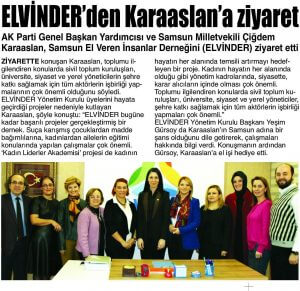 Sn. Mv. Çiğdem Karaaslan'nın ELVİN'i ziyareti haberler görseli
