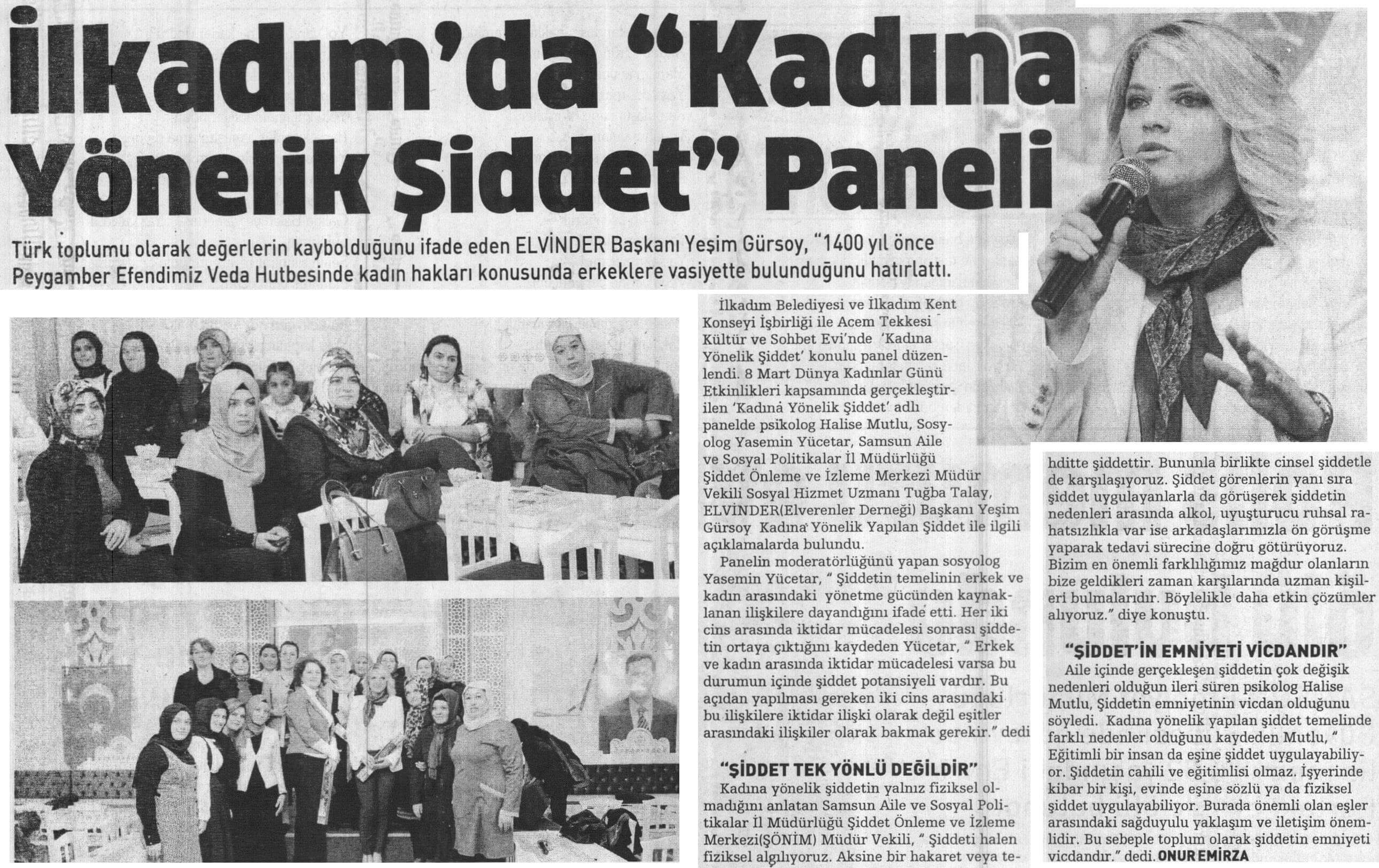İlkadım Kadına Şiddet Paneli Haberler