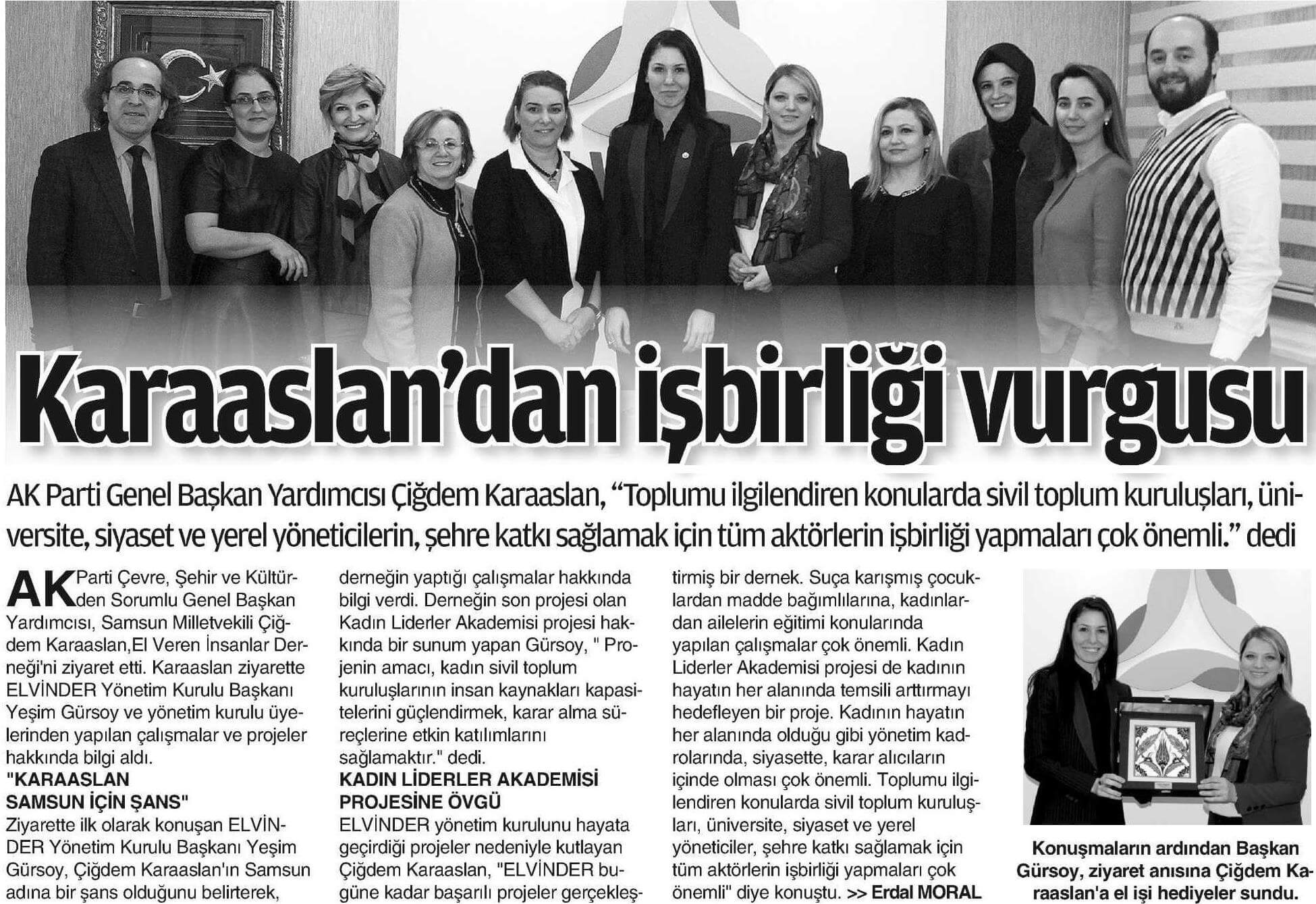 Sn. Mv. Çiğdem Karaaslan’nın ELVİN’i ziyareti haberler