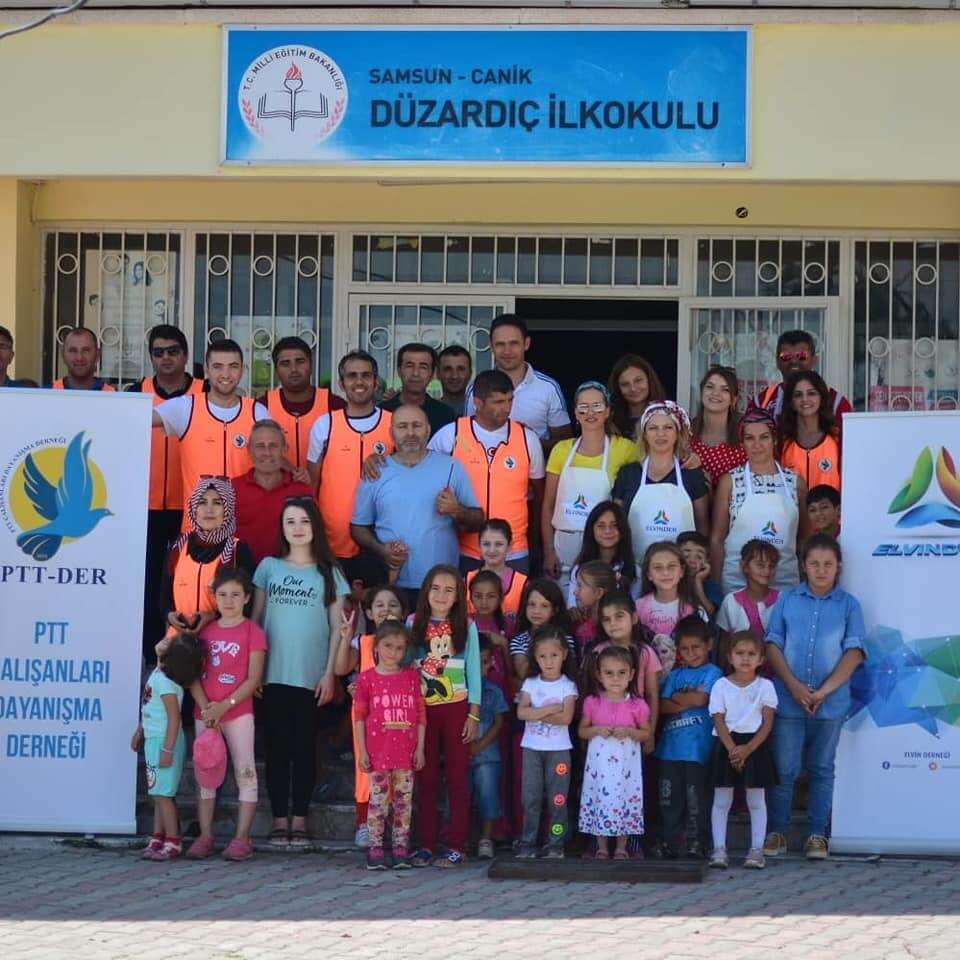 ELVİN ve PTT-DER Düzardıç Köyü Okul Boyama ve Çocuk Şenliği görseli